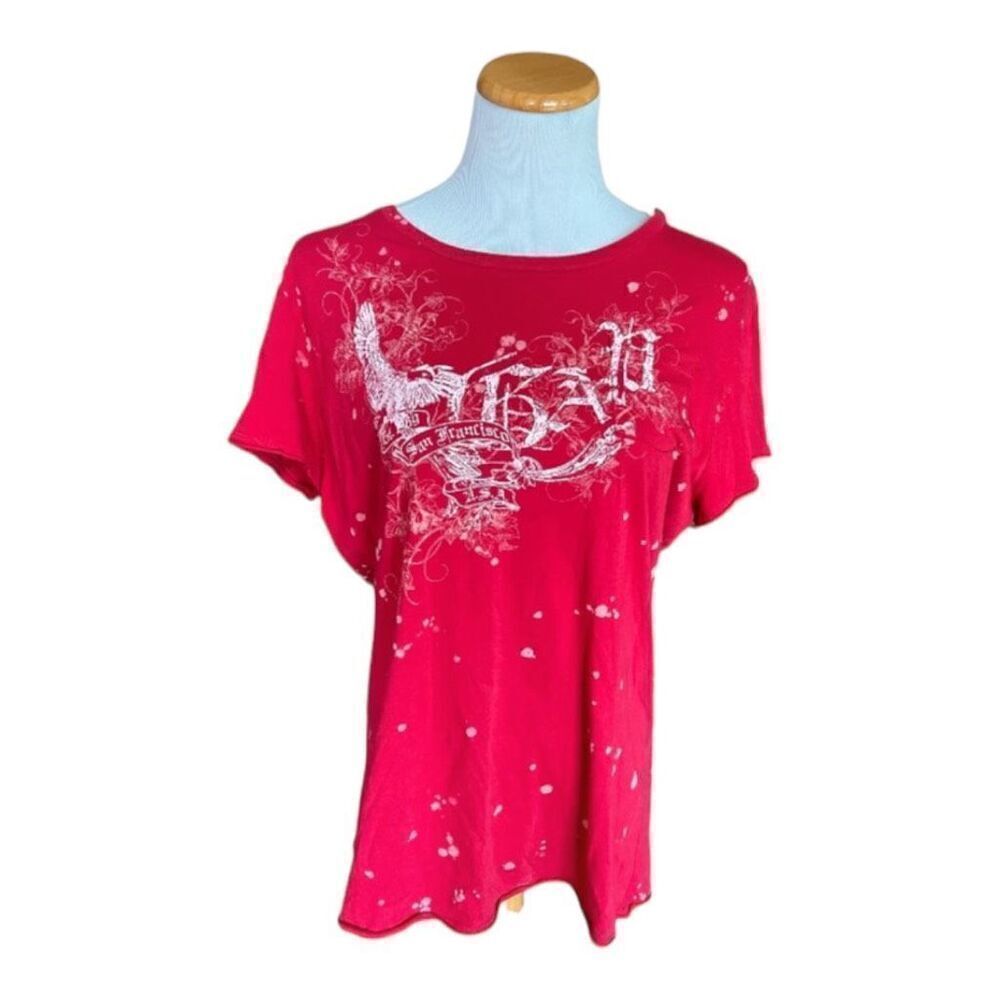 Womens Vintage Gap Established Splatter Graphic Tee Shirt - Sz XL